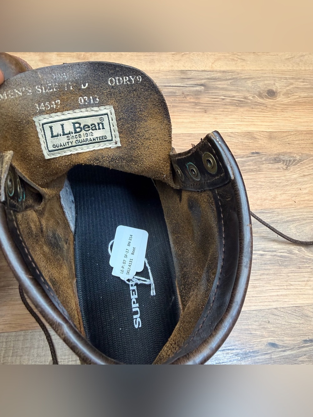 Chippewa LLBean Katahdin Iron Works Engineer cap boot Leather Men’s 11D Brown - Picture 9 of 9